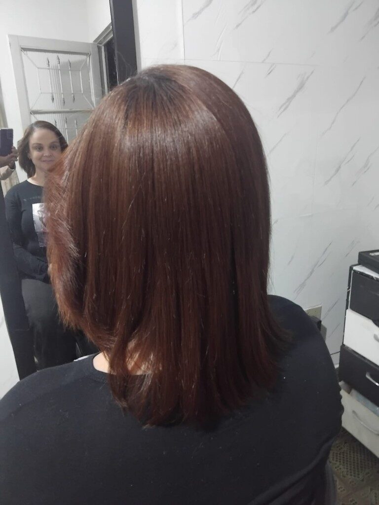 Corte bob, visto de costas